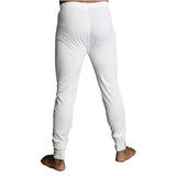 Mens Thermal Long John Pants Merino Wool Blend Base Layer Winter Warm - Beige  - 5XL