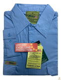 Men's Shirts: BISLEY Insect Protection Fishing Shirt Long Sleeve Casual Business Work Cotton - VRS6140_BBLB (Blue) - S