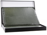 Table Linen & Kitchen Towels: de Burg 4 Piece Table Place Mat Set Placemat with Croc Pattern - Green