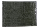 Table Linen & Kitchen Towels: de Burg 4 Piece Table Place Mat Set Placemat with Croc Pattern - Green