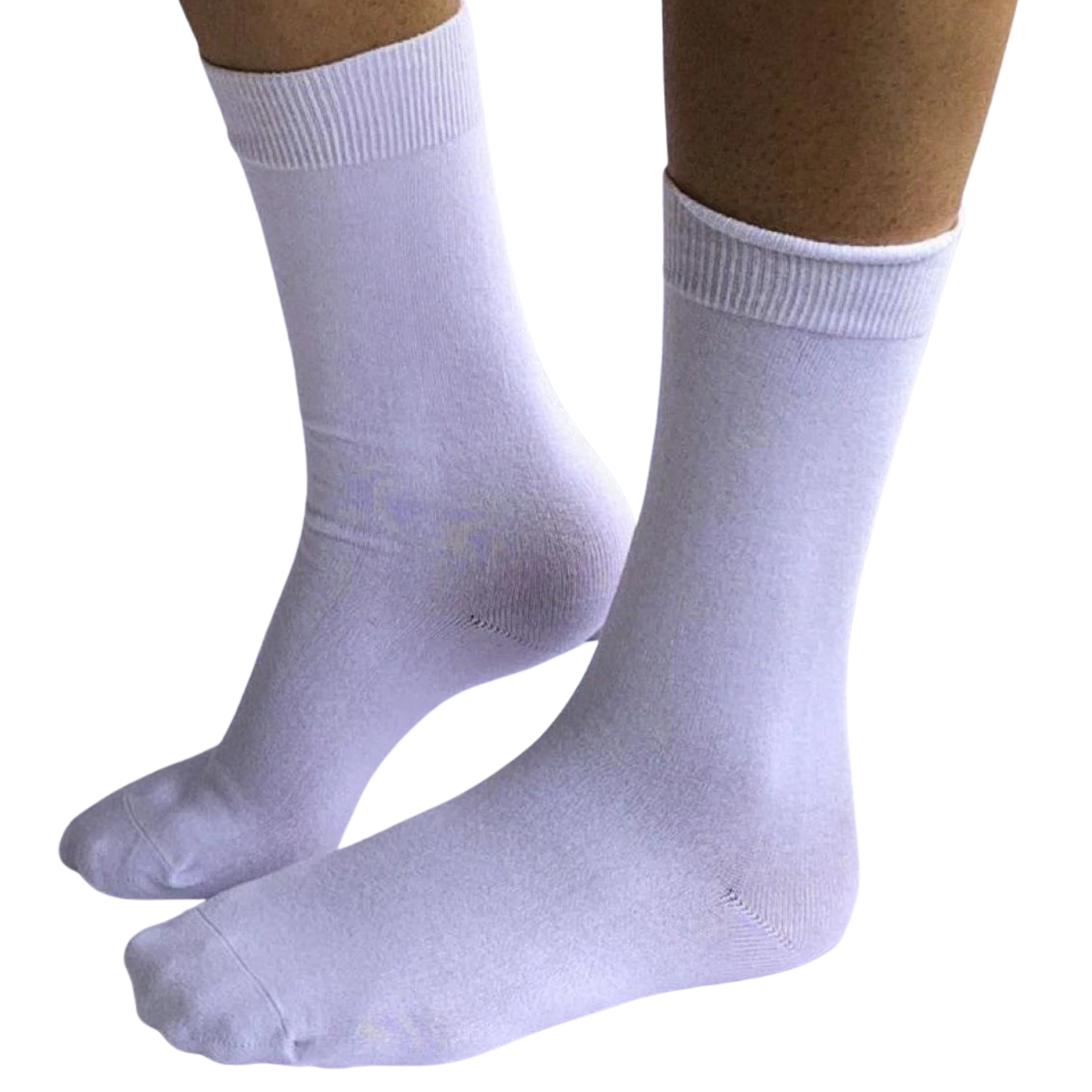 Men's Underwear & Socks: 1 Pair Premium Bamboo Loose Top Socks Diabetic Diabetes Circulation Eco Sox - White - 11-14