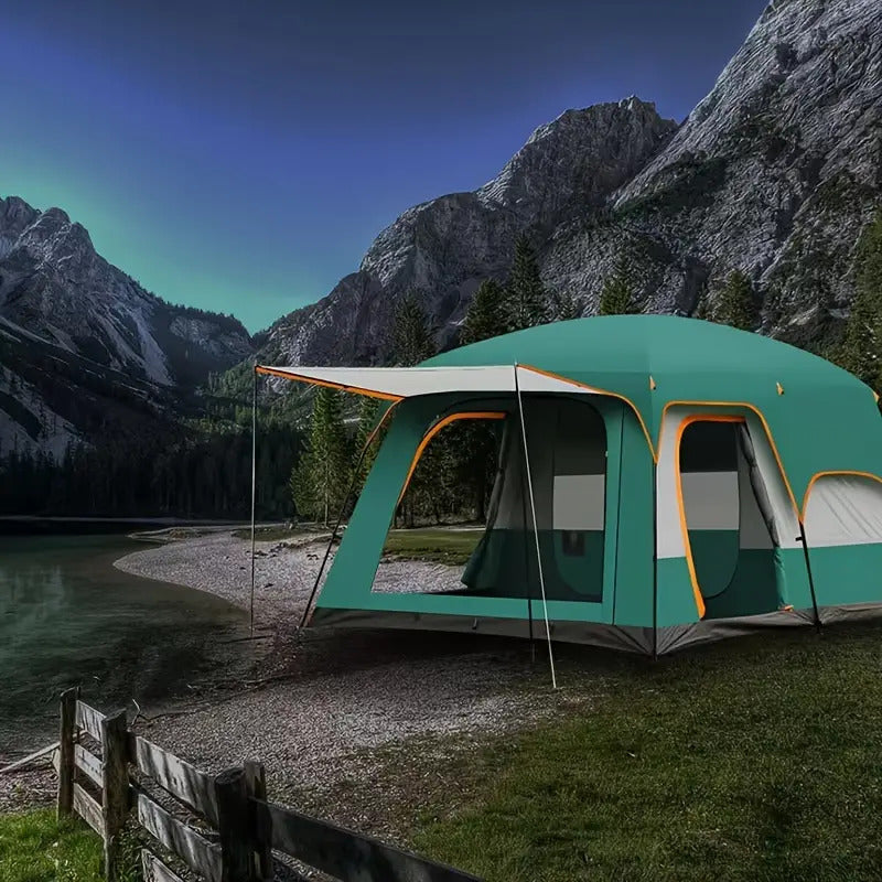 Tasman 3-5 Person Tent Camping Hiking Festival Sleeping - Green