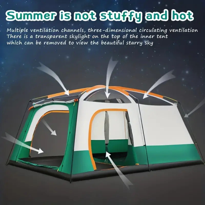 Tasman 3-5 Person Tent Camping Hiking Festival Sleeping - Green