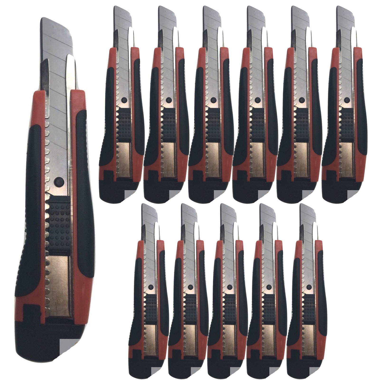 Gardening Tools: 12x BOX CUTTERS Knife Retractable Blade Snap Off Razor 18mm Durable Opener BULK