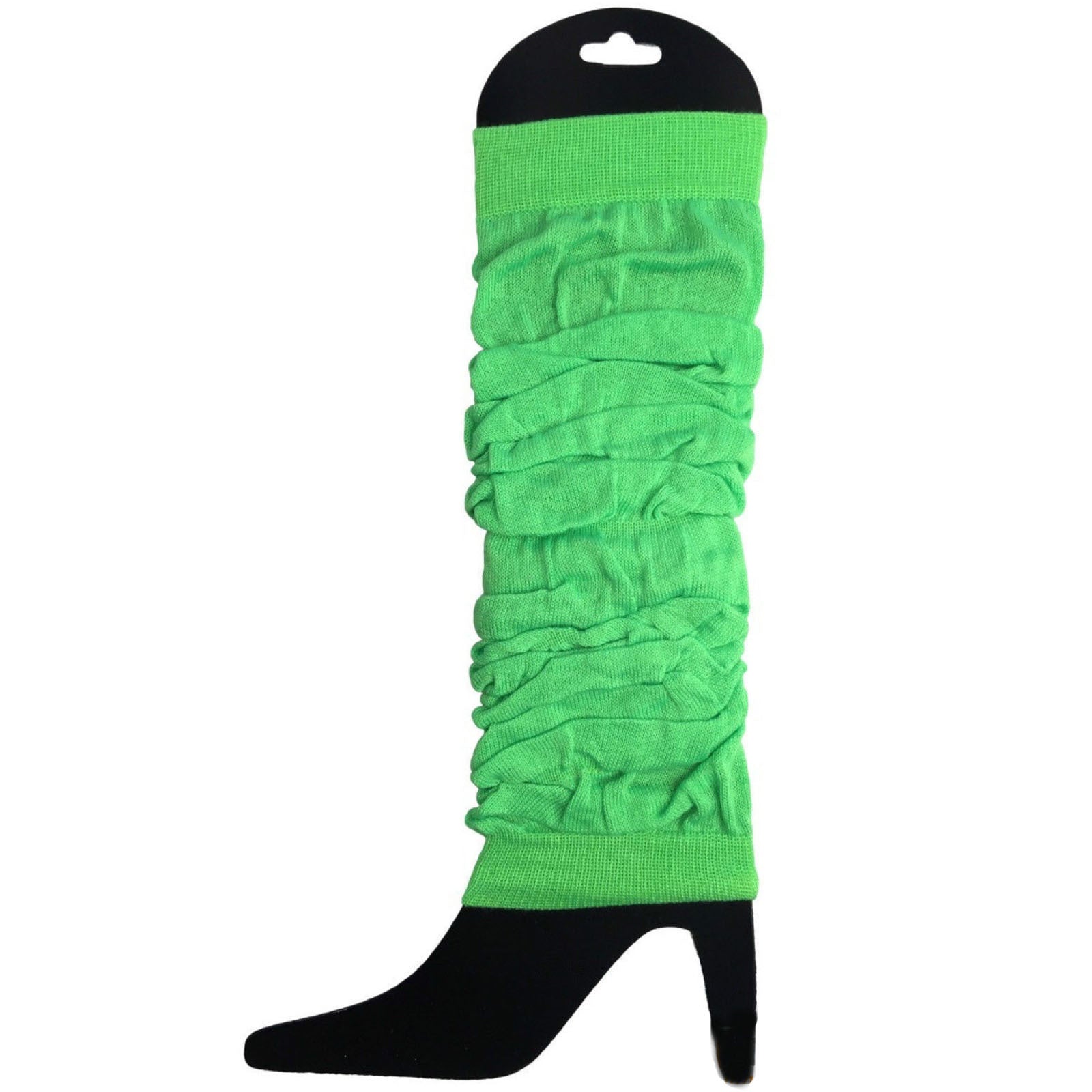 Women's Socks & Hosiery: 12 LEG WARMERS Knitted Womens Neon Party Knit Ankle Fluro Dance Costume 80s BULK - Fluro Green