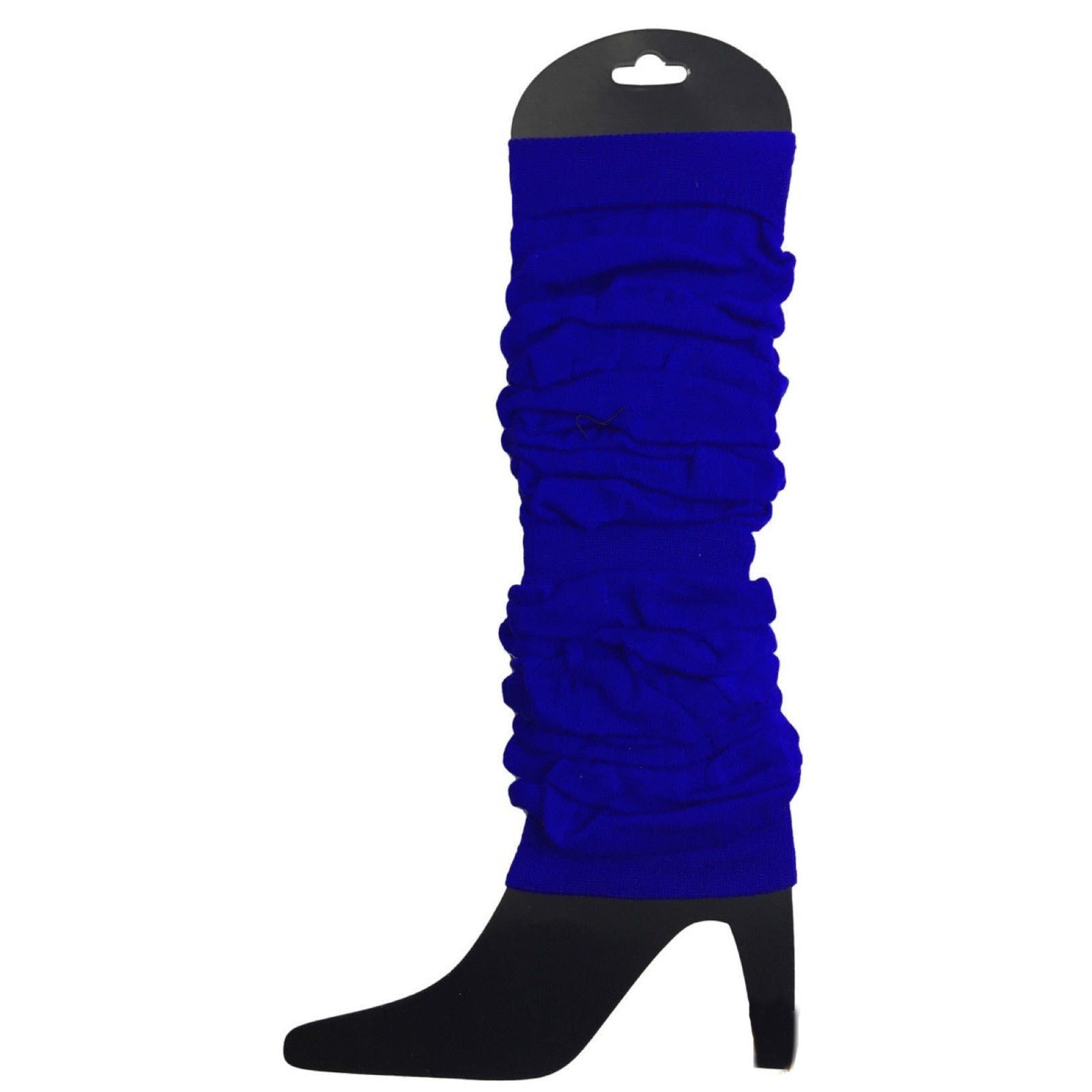 Women's Socks & Hosiery: 12 LEG WARMERS Knitted Womens Neon Party Knit Ankle Fluro Dance Costume 80s BULK - Royal Blue