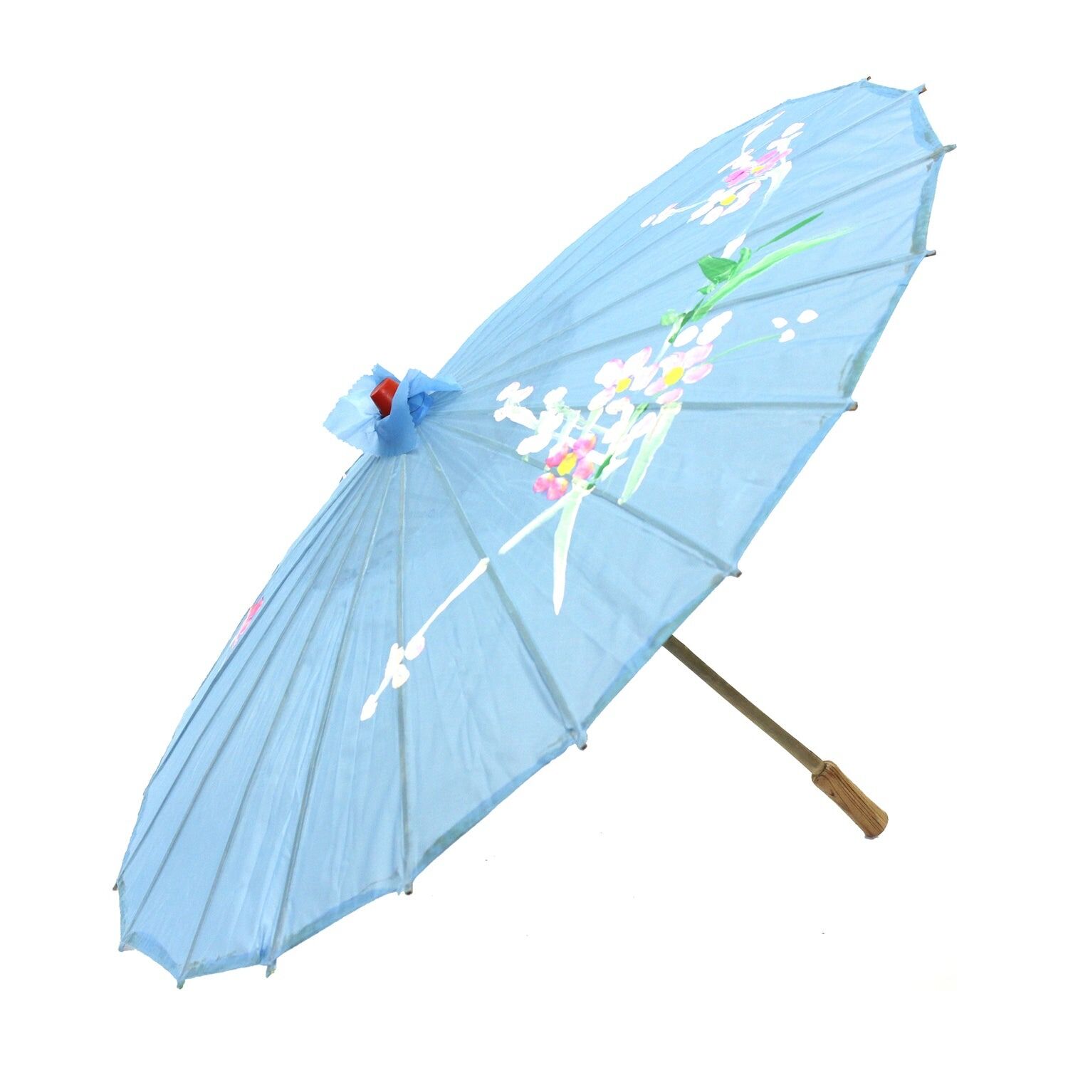 12x PARASOL UMBRELLA Chinese Japanese Bamboo Flower Pattern 80cm Large BULK - Assorted Colour Pack