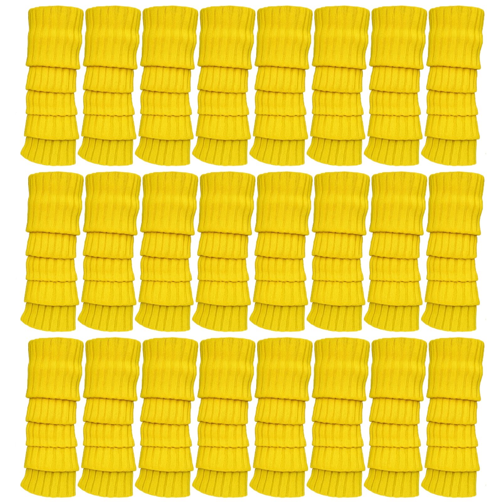 Women's Socks & Hosiery: 24x Womens Leg Warmers Disco Winter Knit Dance Party Crochet Legging Socks Costume - Yellow