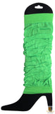 24 LEG WARMERS Knitted Womens Neon Party Knit Ankle Fluro Dance Costume 80s BULK - Fluro Green