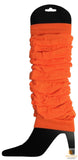 24 LEG WARMERS Knitted Womens Neon Party Knit Ankle Fluro Dance Costume 80s BULK - Fluro Orange
