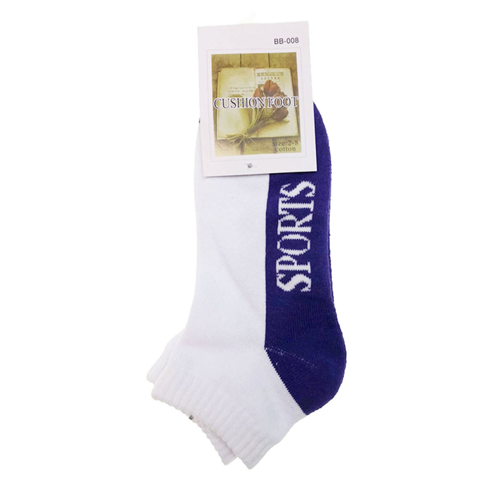 24x COTTON ANKLE SOCKS Sport Cushion Foot Low Cut Running - Assorted Colours Bulk - 6-11