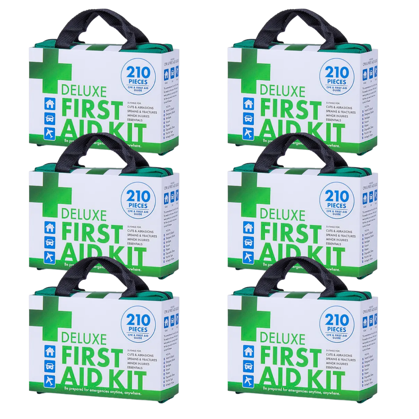 First Aid Kits: 6x 210PCS EMERGENCY FIRST AID KIT Medical Travel Set Workplace Office ARTG BULK