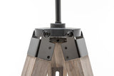 Floor Lamps: LARGE TRIPOD FLOOR LAMP Linen Shade Modern Light Retro Vintage Wooden