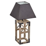 Table Lamps: Designer Wooden TABLE LAMP Modern Rustic Geo Industrial Retro  Desk Light