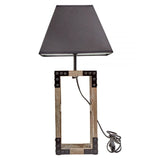 Table Lamps: Designer Wooden TABLE LAMP Modern Rustic Geo Industrial Retro  Desk Light