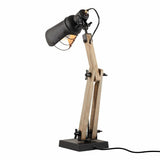 Table Lamps: Scandi Modern Natural Wooden Table Lamp Rustic Retro Designer Vintage Light