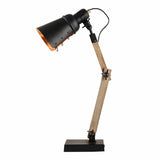 Table Lamps: Scandi Modern Natural Wooden Table Lamp Rustic Retro Designer Vintage Light