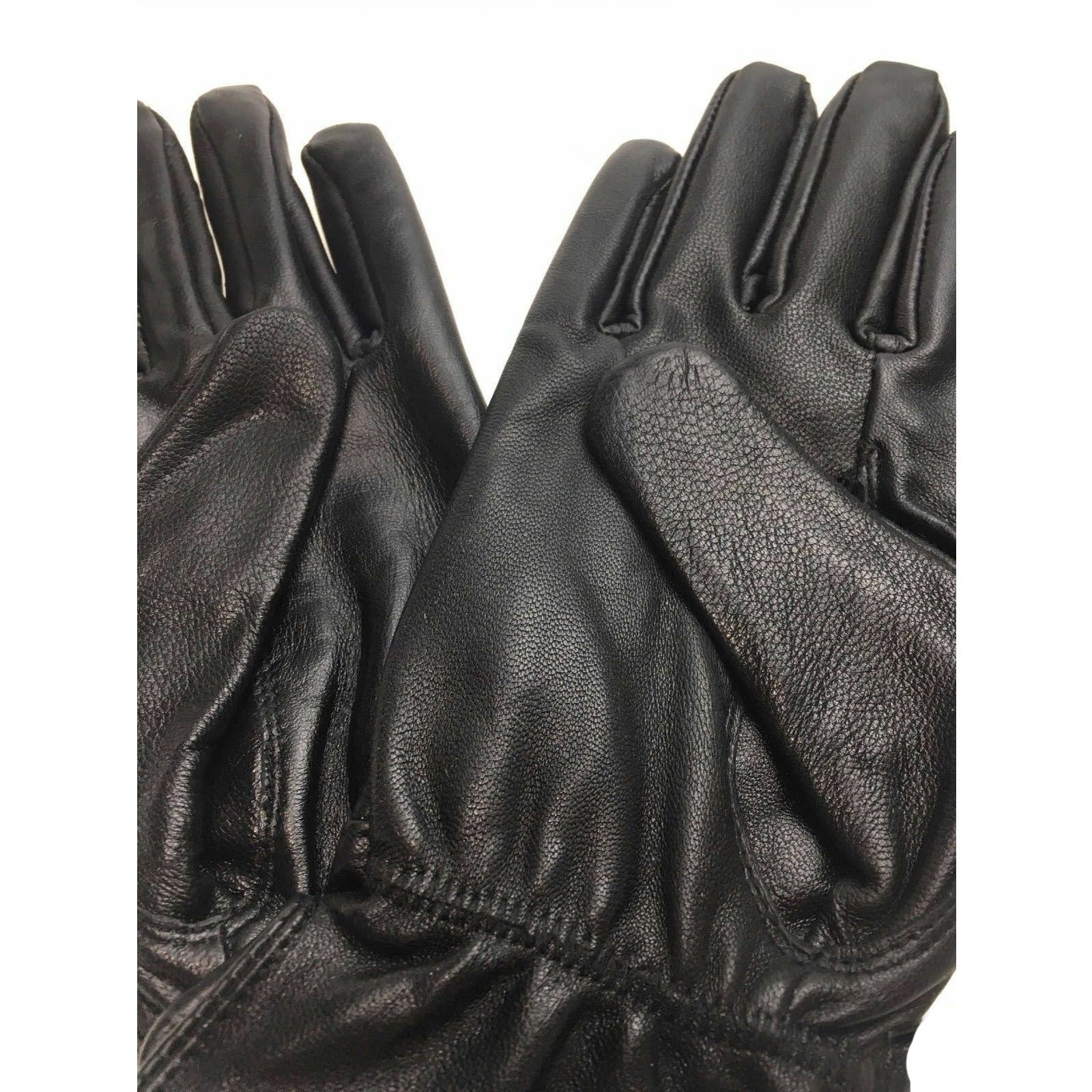 Ladies Genuine Sheepskin Leather Gloves Fleece Lined Warm Winter Womens in Black - M