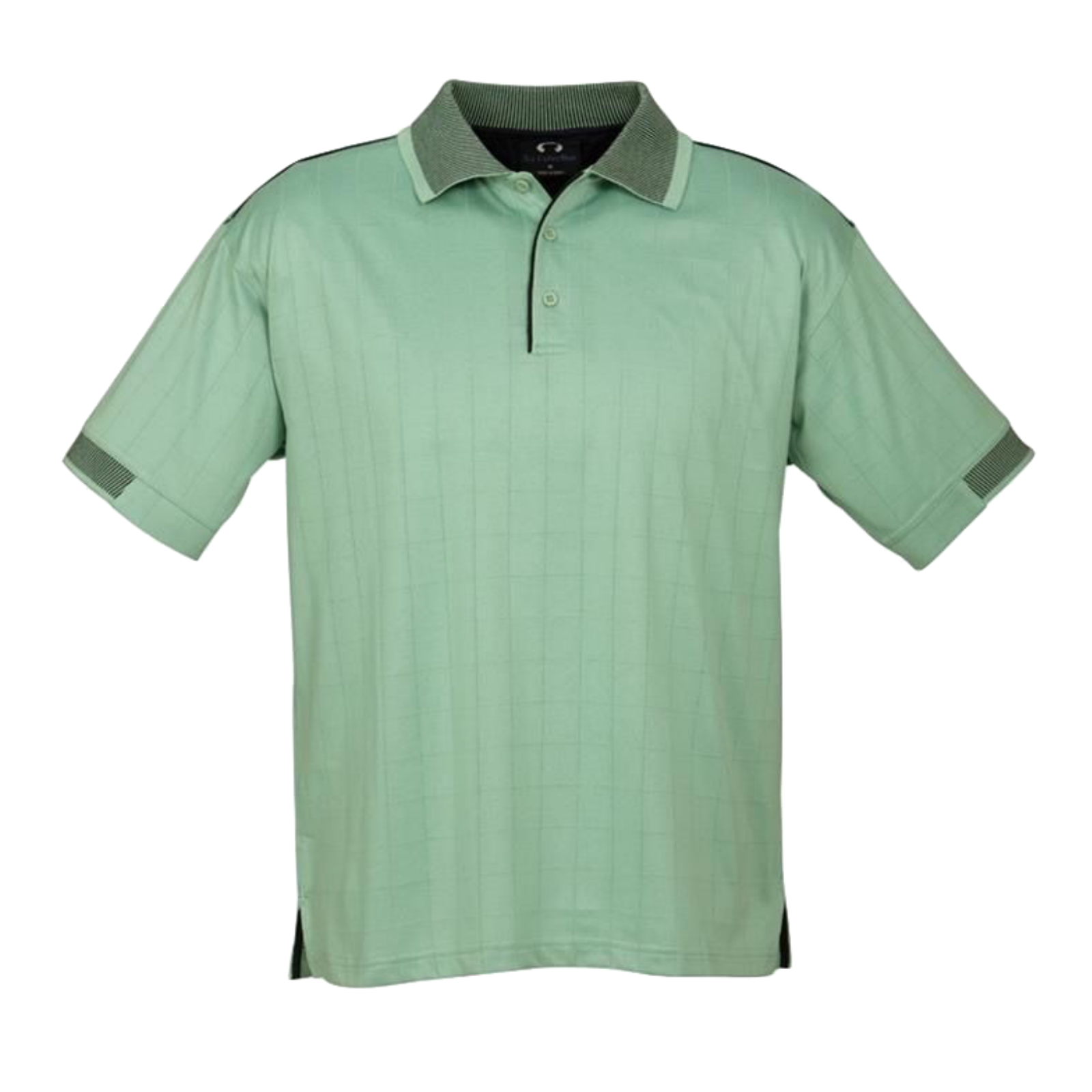 Mens Noosa Self Check Polo Shirt High Quality Breathable Top Casual - Mint/Navy - S