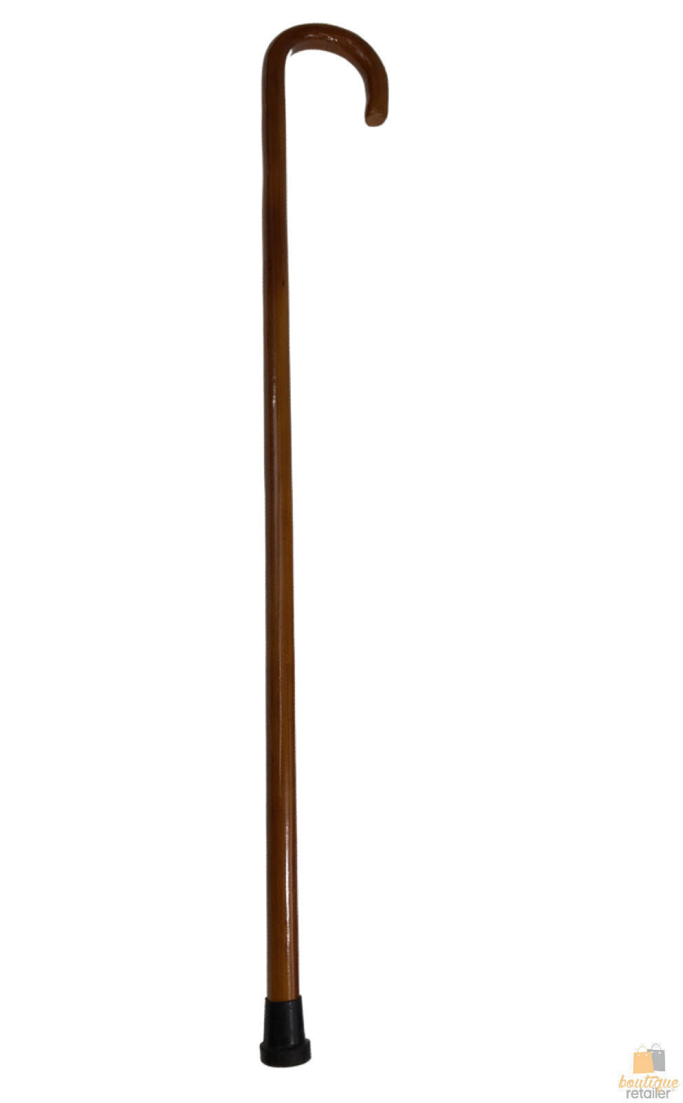 Supports & Braces: 92cm WOODEN WALKING STICK Wood Cane Pole Carved Varnished Deluxe Quality Sturdy - Brown