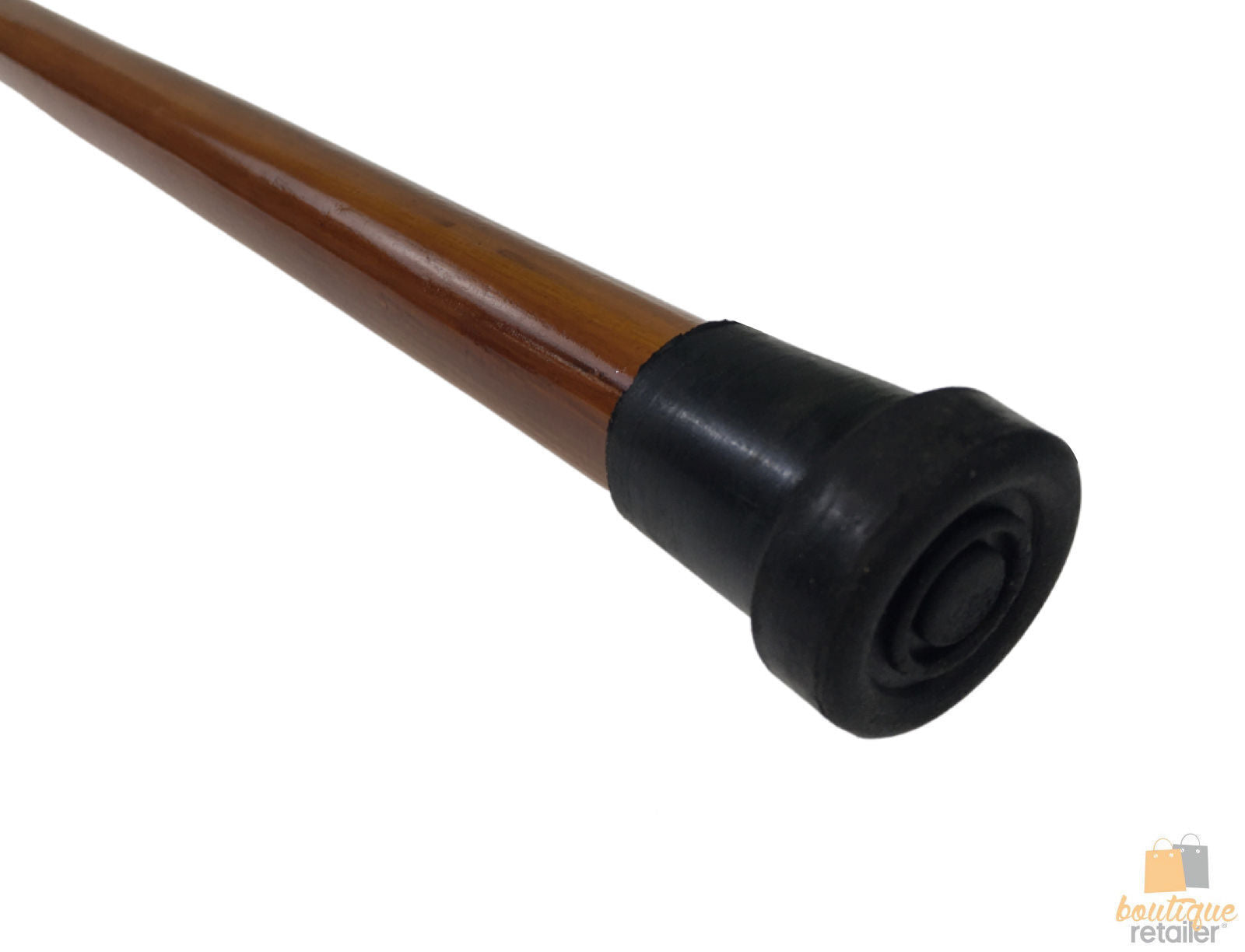 Supports & Braces: 92cm WOODEN WALKING STICK Wood Cane Pole Carved Varnished Deluxe Quality Sturdy - Brown