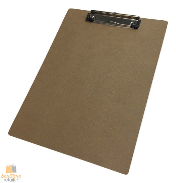 WOODEN A4 CLIPBOARD Hardboard Menu Clip Office Restaurant Writing Board Holder