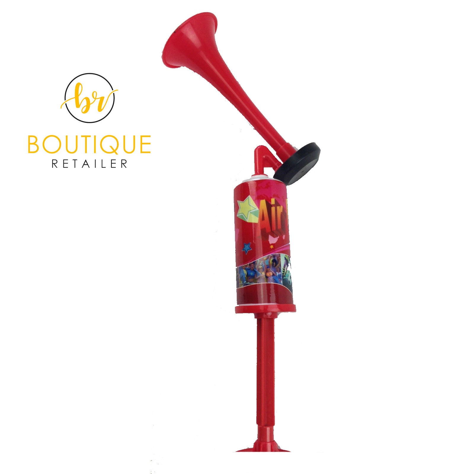 Costumes & Accessories: Air Horn Party Prop Hand Held Loud Pump Action Plastic Novelty Reusable Klaxon