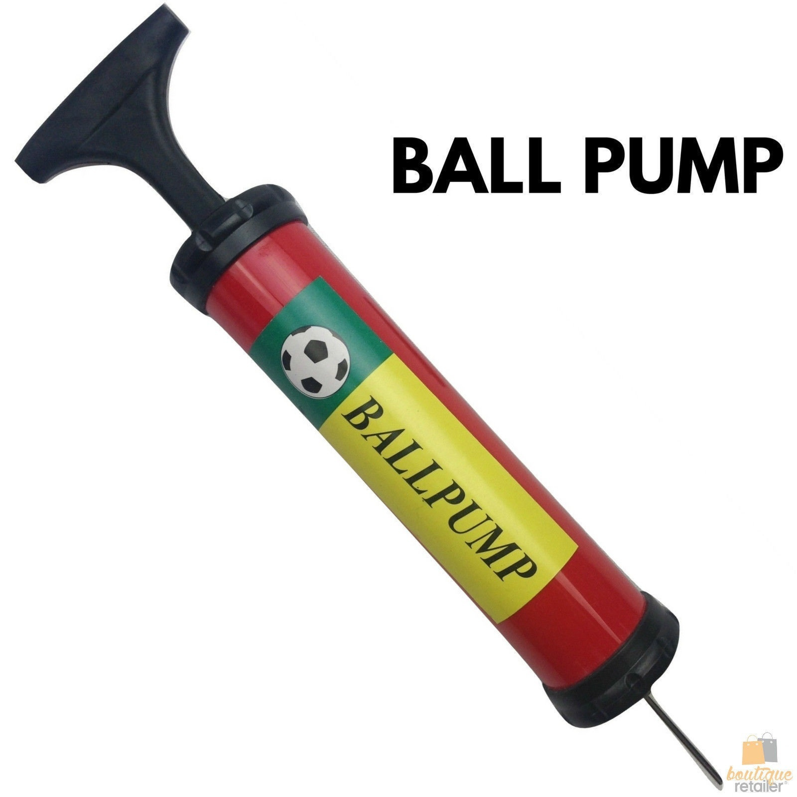 Bicycle Parts: BALL PUMP Air Inflator Soccer Basketball Football Needle Yoga Fitness Portable