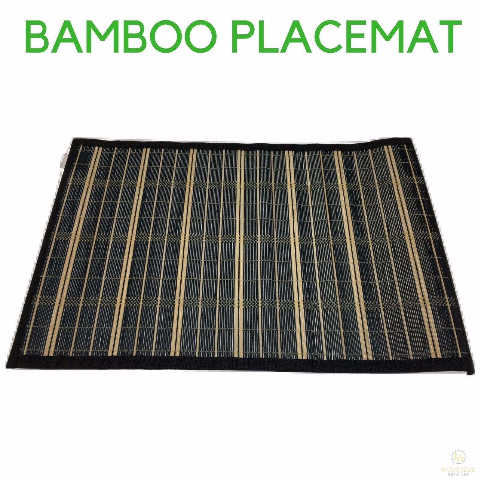 Table Linen & Kitchen Towels: BAMBOO PLACEMAT Dinner Table Decor Party Natural Party 45x30cm Place Mat