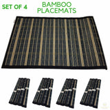 Table Linen & Kitchen Towels: Set of 4 BAMBOO PLACEMATS Dinner Table Decor Party Natural Party 45x30cm BULK