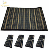 Table Linen & Kitchen Towels: Set of 4 BAMBOO PLACEMATS Dinner Table Decor Party Natural Party 45x30cm BULK