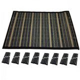 Table Linen & Kitchen Towels: Set of 8 BAMBOO PLACEMATS Dinner Table Decor Party Natural Party 45x30cm BULK