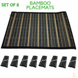 Table Linen & Kitchen Towels: Set of 8 BAMBOO PLACEMATS Dinner Table Decor Party Natural Party 45x30cm BULK