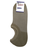 1 Pair NO SHOW BAMBOO SOCKS Non Slip Heel Grip Low Cut Invisible Footlet - Beige - 11-14