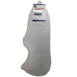 1 Pair NO SHOW BAMBOO SOCKS Non Slip Heel Grip Low Cut Invisible Footlet - White - 11-14
