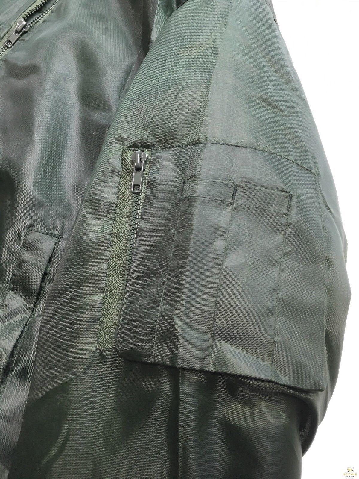 Plus Size Quilted Jacket Zip Up Classic Padded Flight Flying Winter Big & Tall - Bottle Green - 6XL