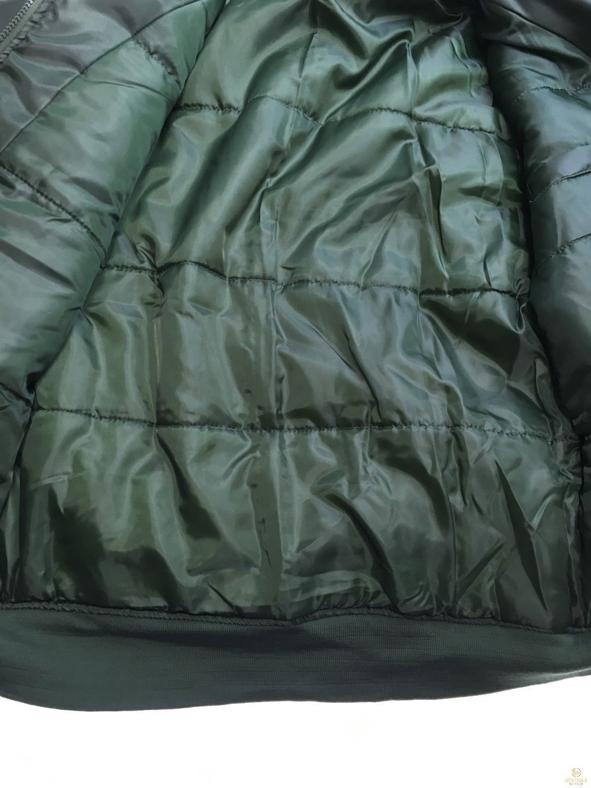 Plus Size Quilted Jacket Zip Up Classic Padded Flight Flying Winter Big & Tall - Bottle Green - 6XL