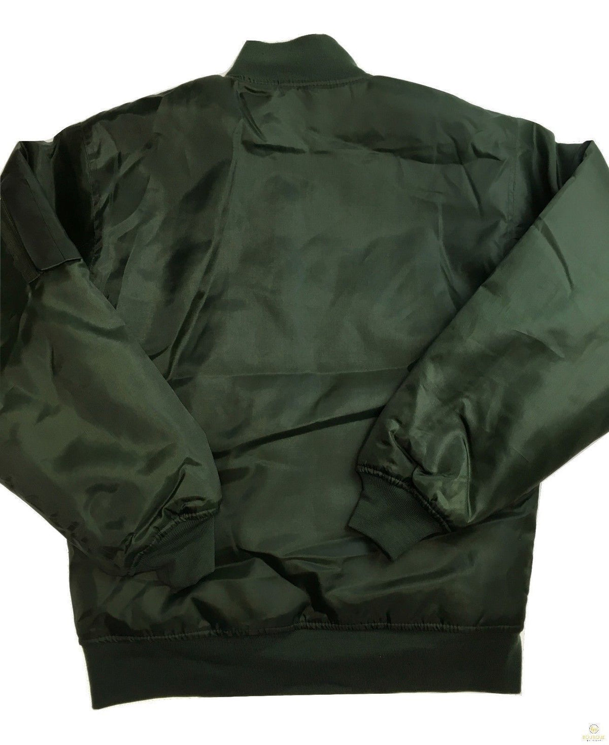 Plus Size Quilted Jacket Zip Up Classic Padded Flight Flying Winter Big & Tall - Bottle Green - 7XL