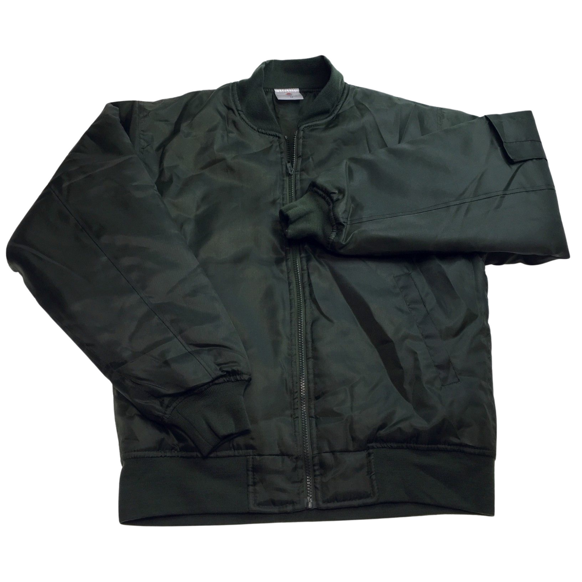 Plus Size Quilted Jacket Zip Up Classic Padded Flight Flying Winter Big & Tall - Bottle Green - 7XL