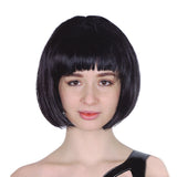 Costumes & Accessories: Bob Wig Costume Short Straight Fringe Cosplay Party Womens Hair - Black