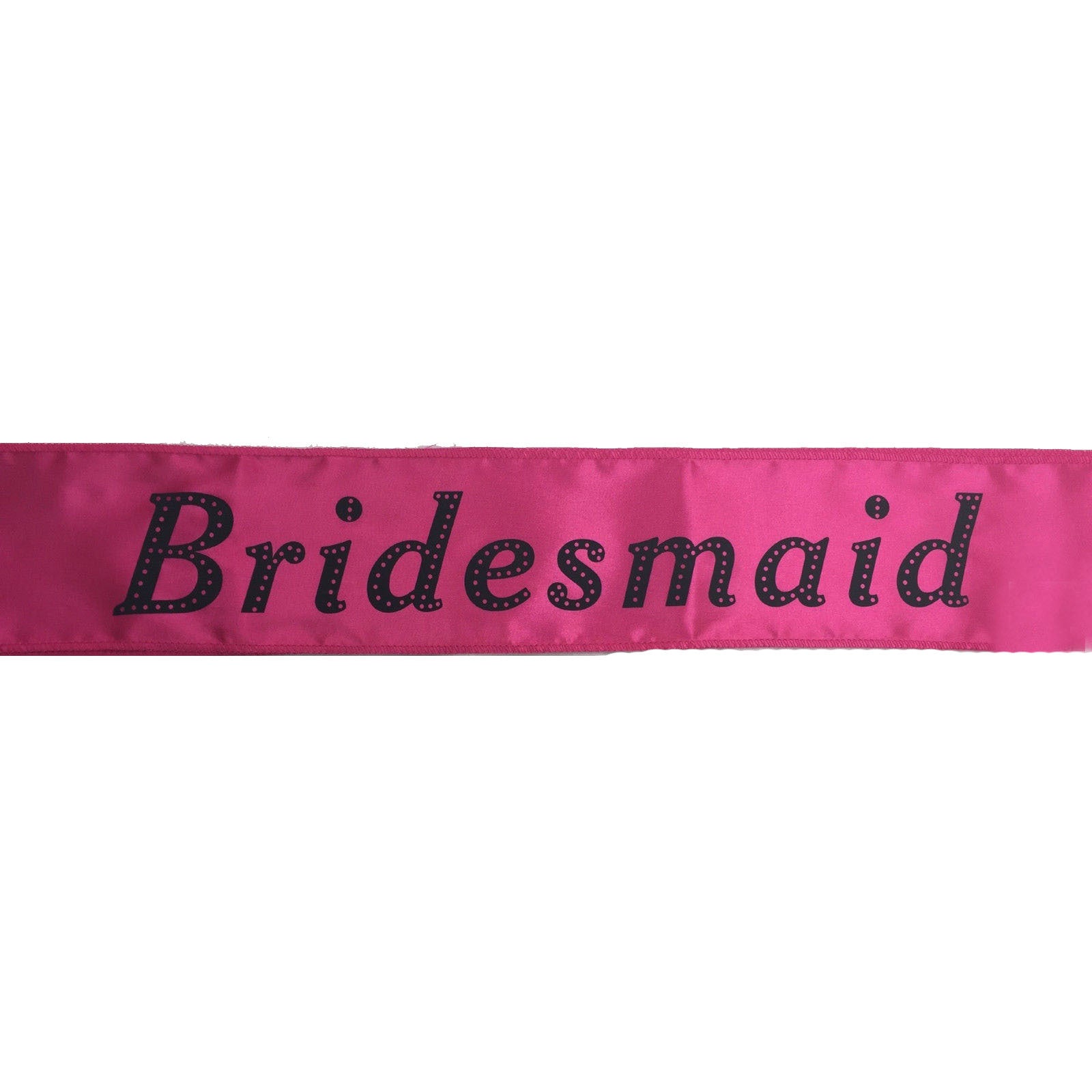 Hens Night Satin Sash Bridal Party Girls Wedding Bridesmaid Accessory - Hot Pink