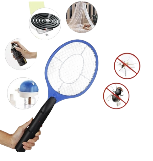 Household Insect Repellents: BUG ZAPPER RACKET Fly Mosquito Pest Swatter Net Racquet Electric Insect Killer