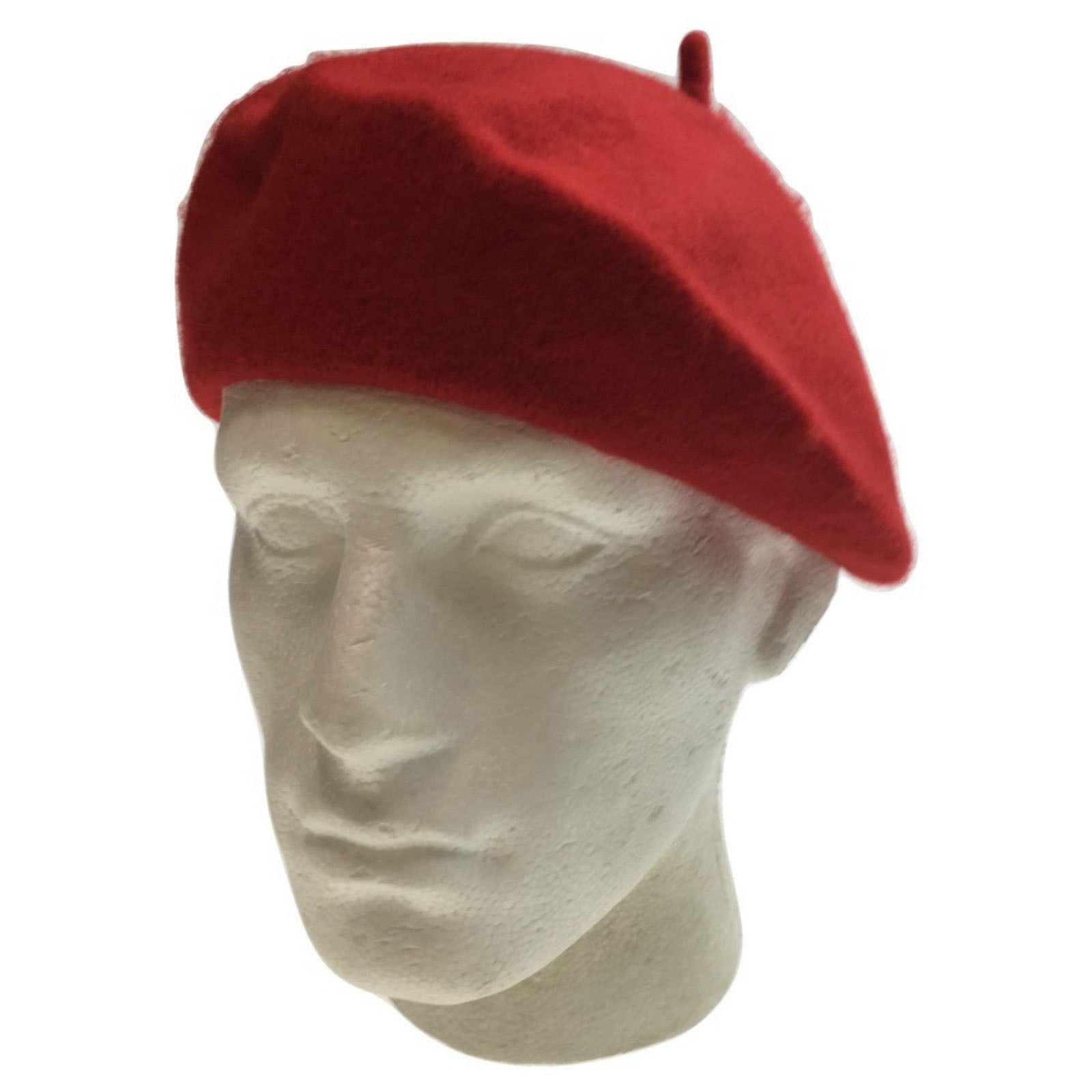 Unisex French Beret Hat Military Army Style Beanie Winter Warm Cap  - Red