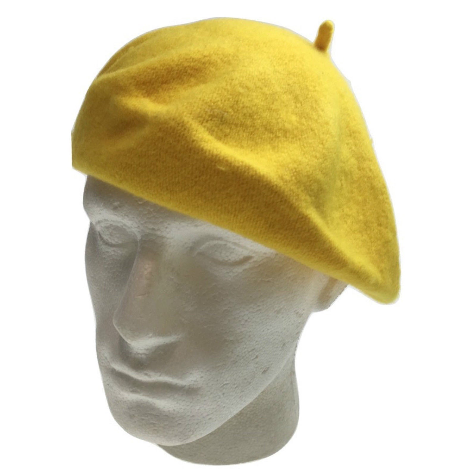 Unisex French Beret Hat Military Army Style Beanie Winter Warm Cap  - Yellow