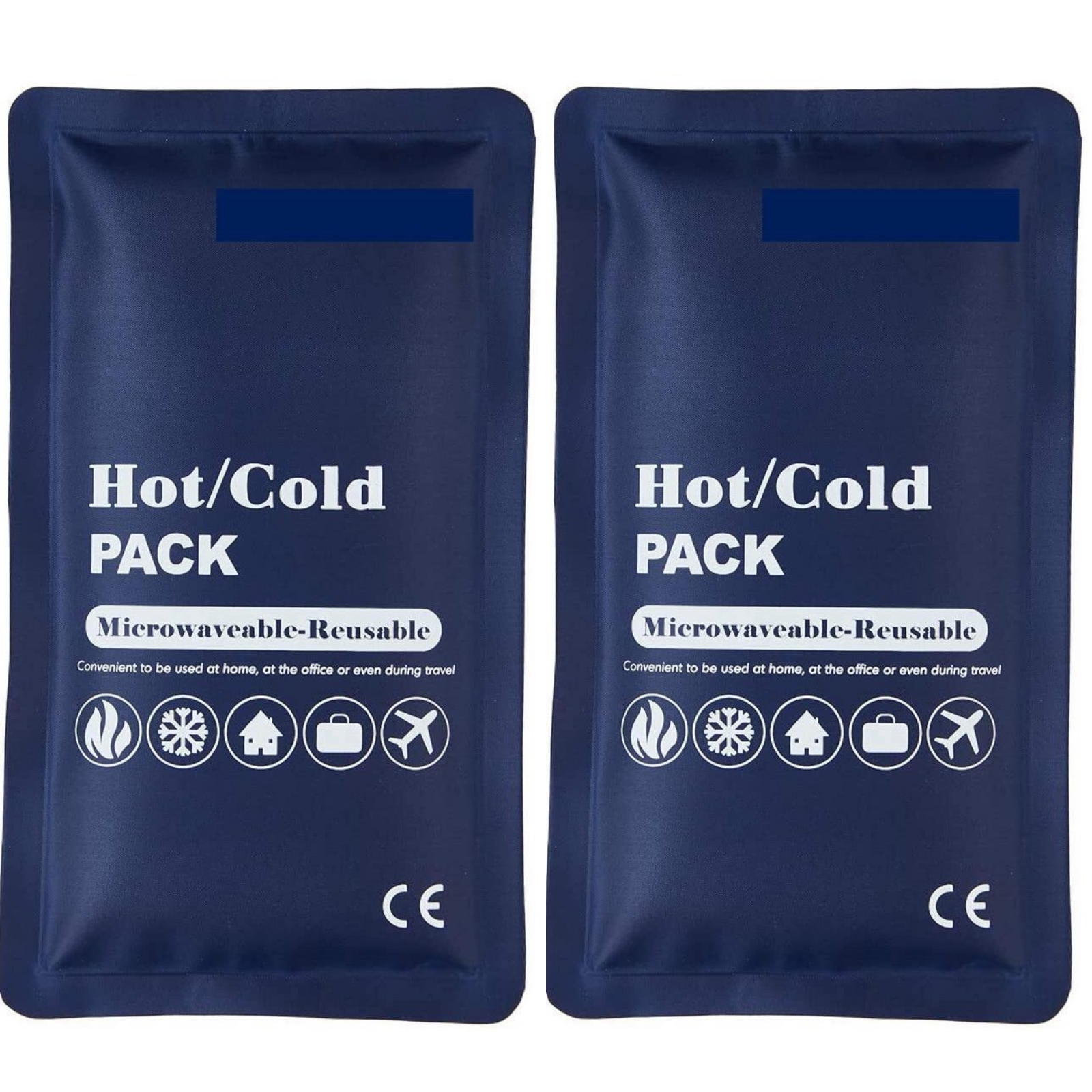 Supports & Braces: 2x HOT COLD PACK First Aid Reusable Ice Heat Gel Packs Microwaveable Relief