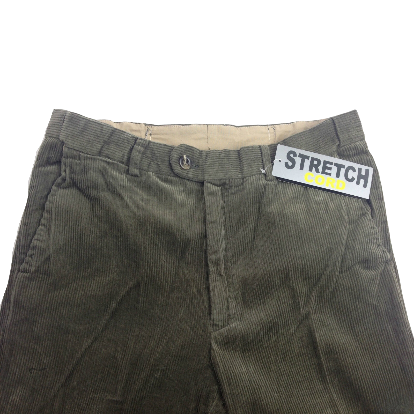 Men's Pants & Chinos: MENS CORDUROY PANTS Trousers Cords Casual STRETCH COTTON Size 32""-44"" Adjustable - Olive (89) - 97 (38"")