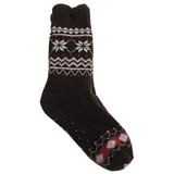 1 Pair Mens Non Slip Thick Fur Warm Winter Bed Socks Thermal Warm Cushion - One Size