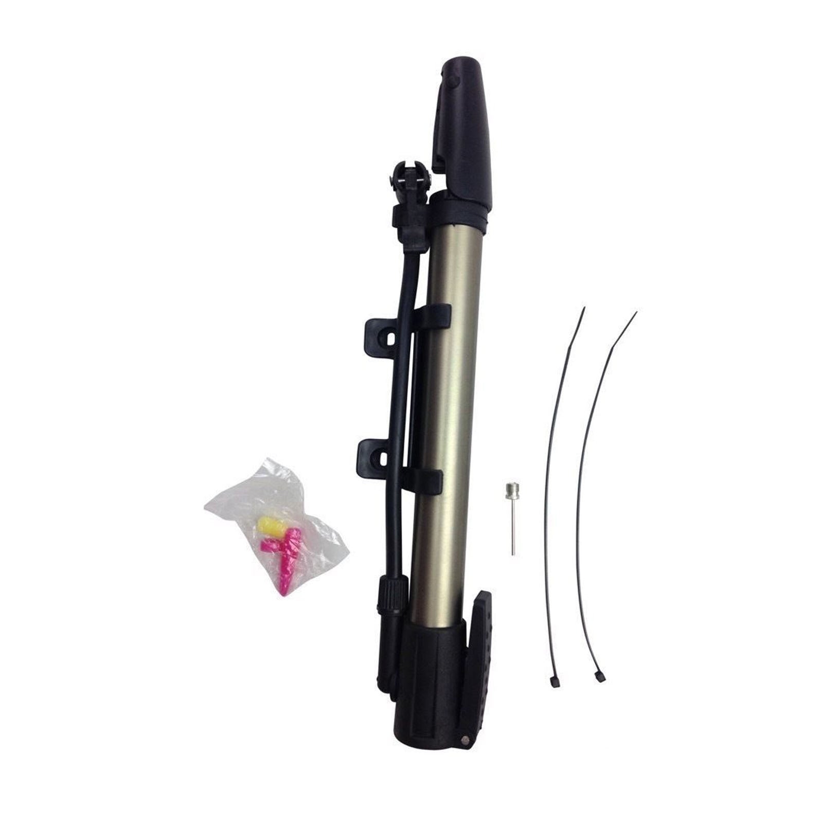 Bicycle Parts: MINI BICYCLE AIR PUMP Bike Hand Ball Inflator Portable Cycling Tyre Aluminium