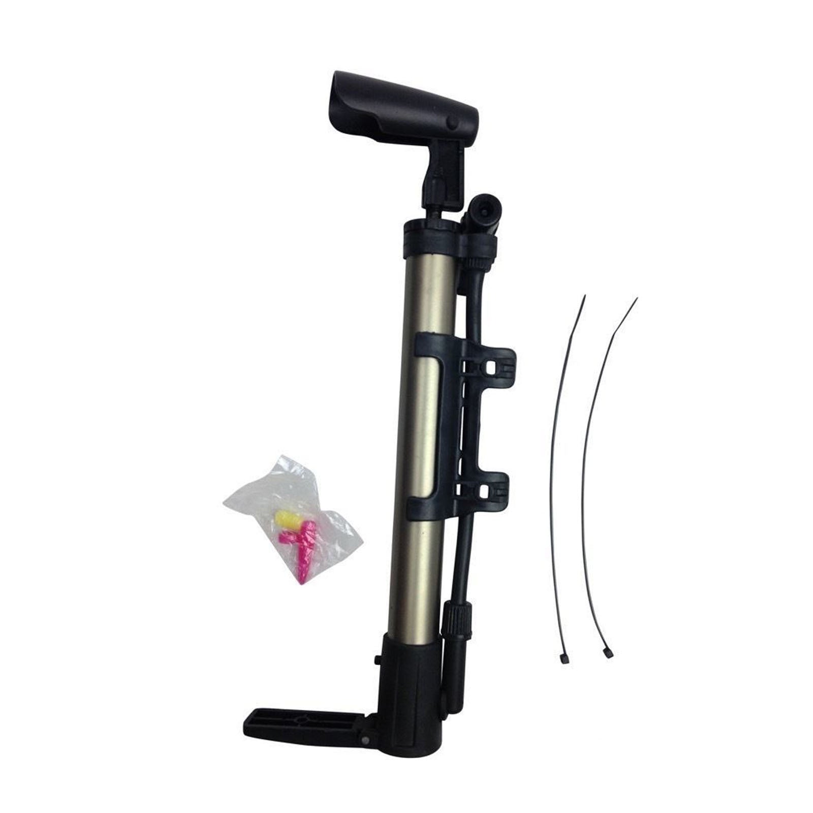 Bicycle Parts: MINI BICYCLE AIR PUMP Bike Hand Ball Inflator Portable Cycling Tyre Aluminium