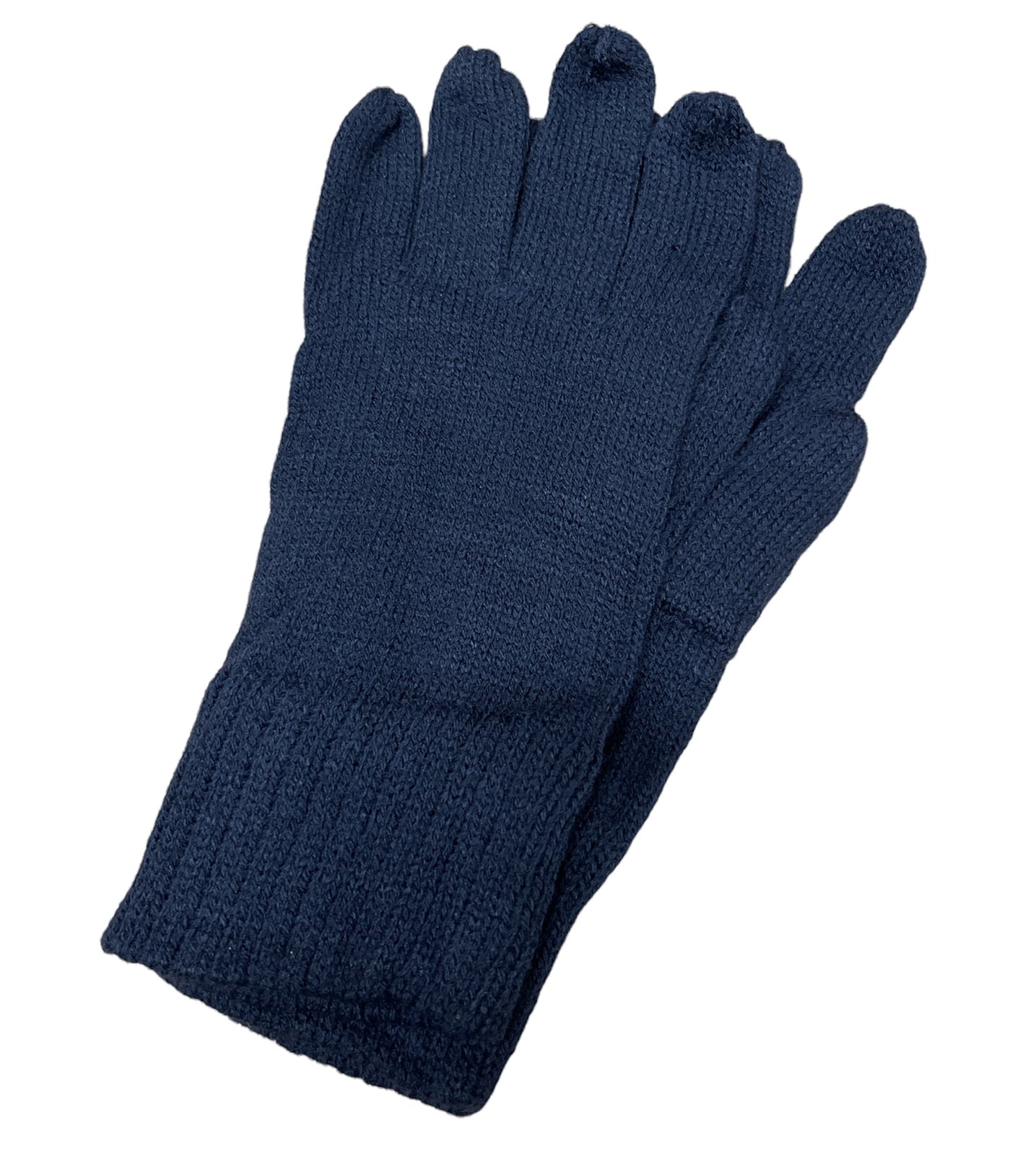 Men's Accessories: Acrylic Knitted Gloves Winter Warm Mens Soft Sports Snow Ski Loose Daggy MK416 - Navy - One Size Fits Most